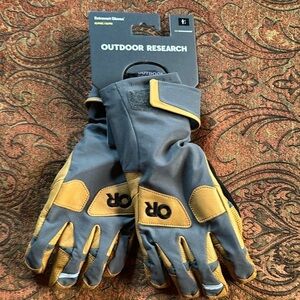 Outdoor Research Extravert Active Warm Gloves AMAZING wool blend leather mens S